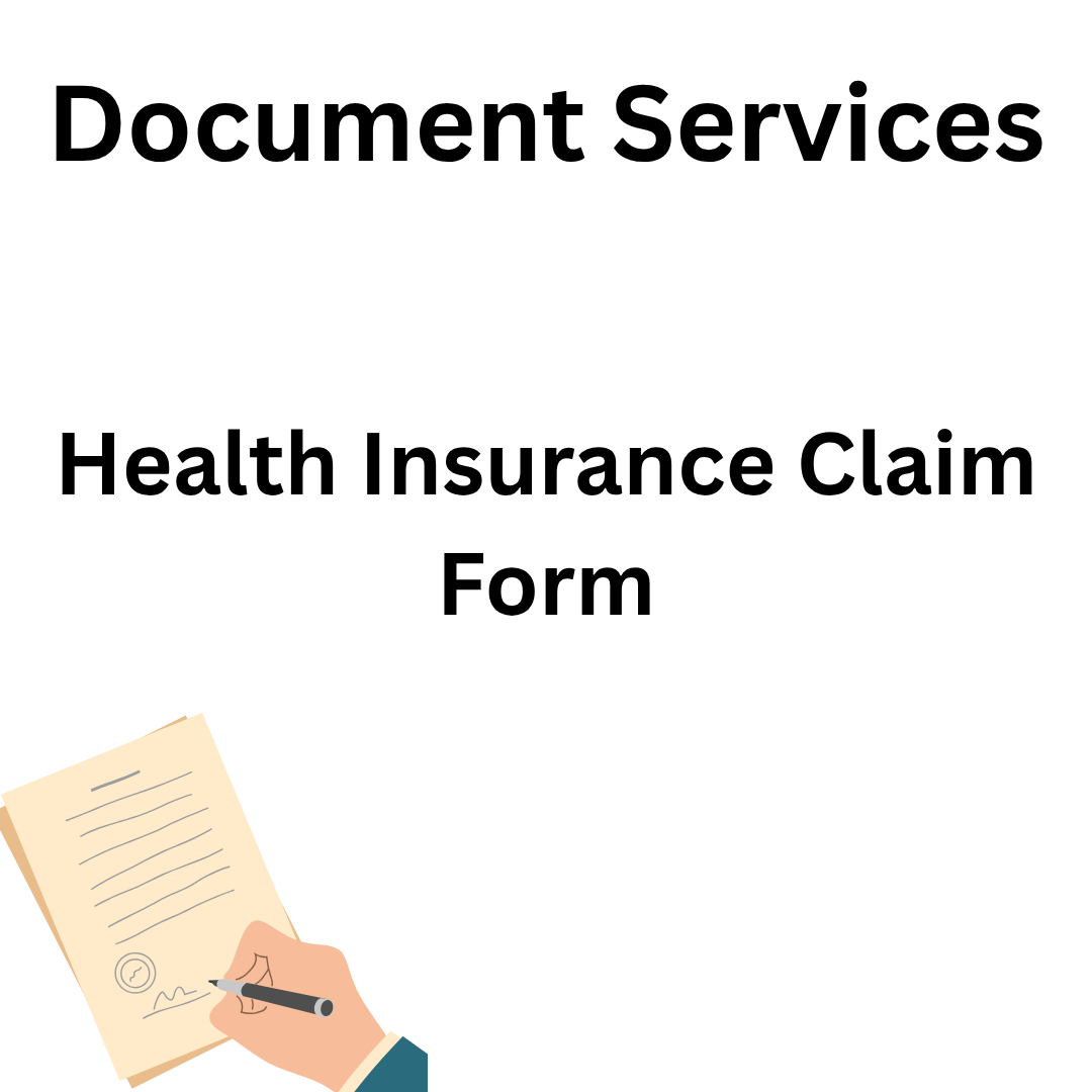 Health Insurance Claim Form | Document Service | Notary