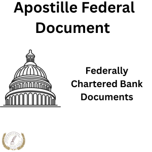 Federally Chartered Bank Documents,Federally Chartered Bank Documents Apostille – Federal Authentication,"Get your federally chartered bank documents apostilled through our federal authentication service in Washington, D.C. Fast and reliable processing.",Federally Chartered Bank Documents,$99 per document,3–4 weeks,PDF or Hard Copy,Yes for non-Hague countries,"apostille, federally chartered bank documents, federal apostille service, federally-chartered-bank-documents-apostille, washington d.c. apostille","Federally chartered bank documents are used for opening international accounts, verifying finances, or managing overseas investments.",Foreign banks or institutions require apostilled verification of official records.,Opening an account or making investments overseas? Apostille your federally chartered bank records with our expert help.,"Bank clients, international investors, and financial institutions.",U.S. federally chartered banks or financial institutions.,Yes. Required for financial validation in overseas markets.,Image of a certified Federally Chartered Bank Documents used for federal apostille in New York,"Our team provides certified apostille services for your federally chartered bank documents. We specialize in apostille, federal apostille service. This document is typically requested by Bank clients, international investors, and financial institutions. and is usually issued by U.S. federally chartered banks or financial institutions.."