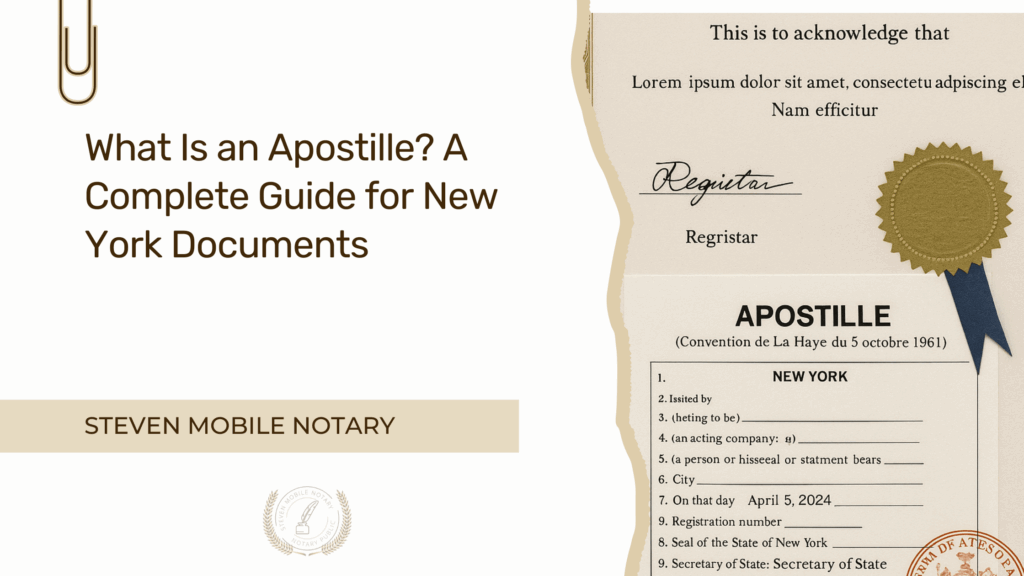 Apostille near me New york City, New York State