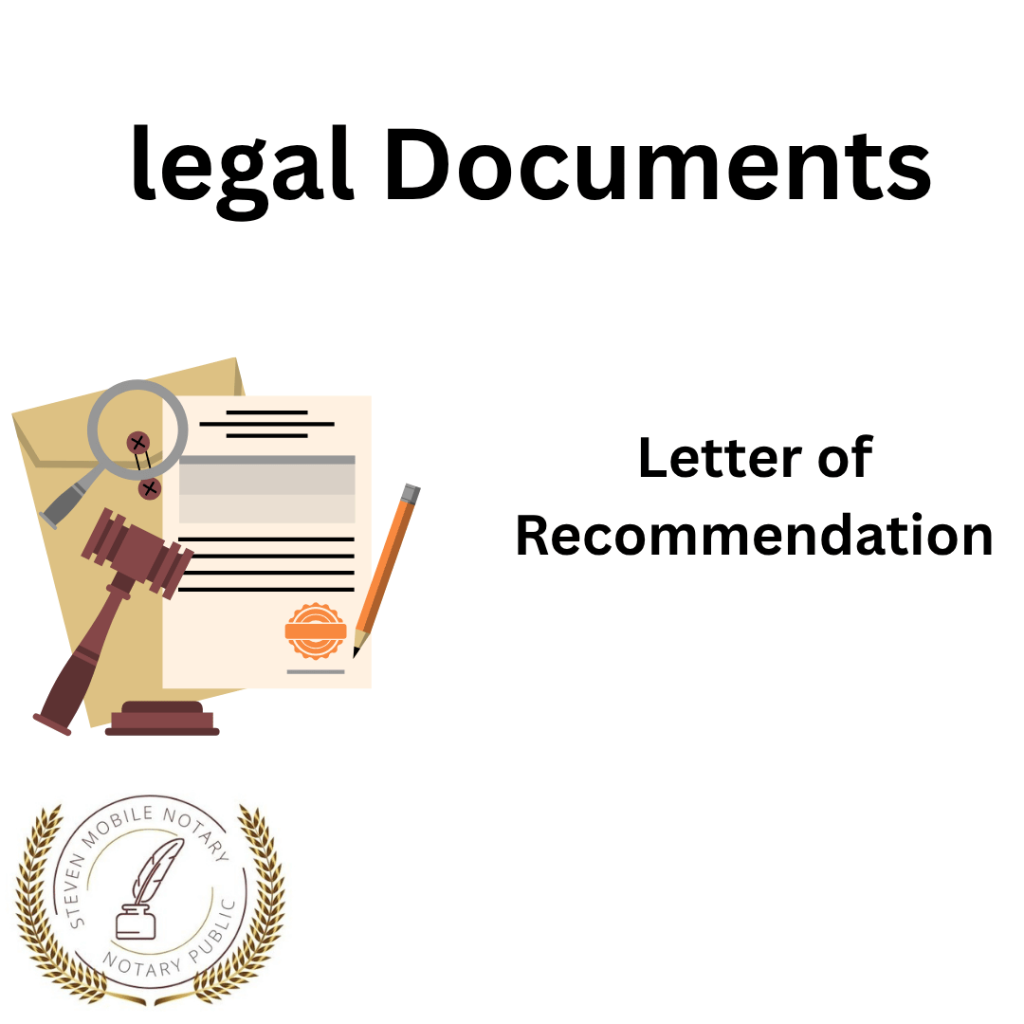 Letter of Recommendation legal document form for notarization and download legal documents New York Notarize
