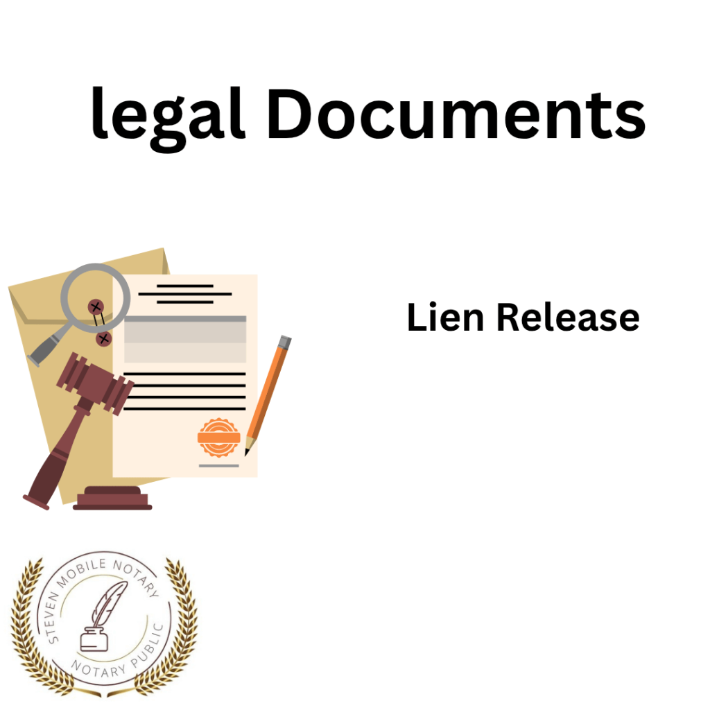 Lien Release legal document form for notarization and download legal documents New York Notarize