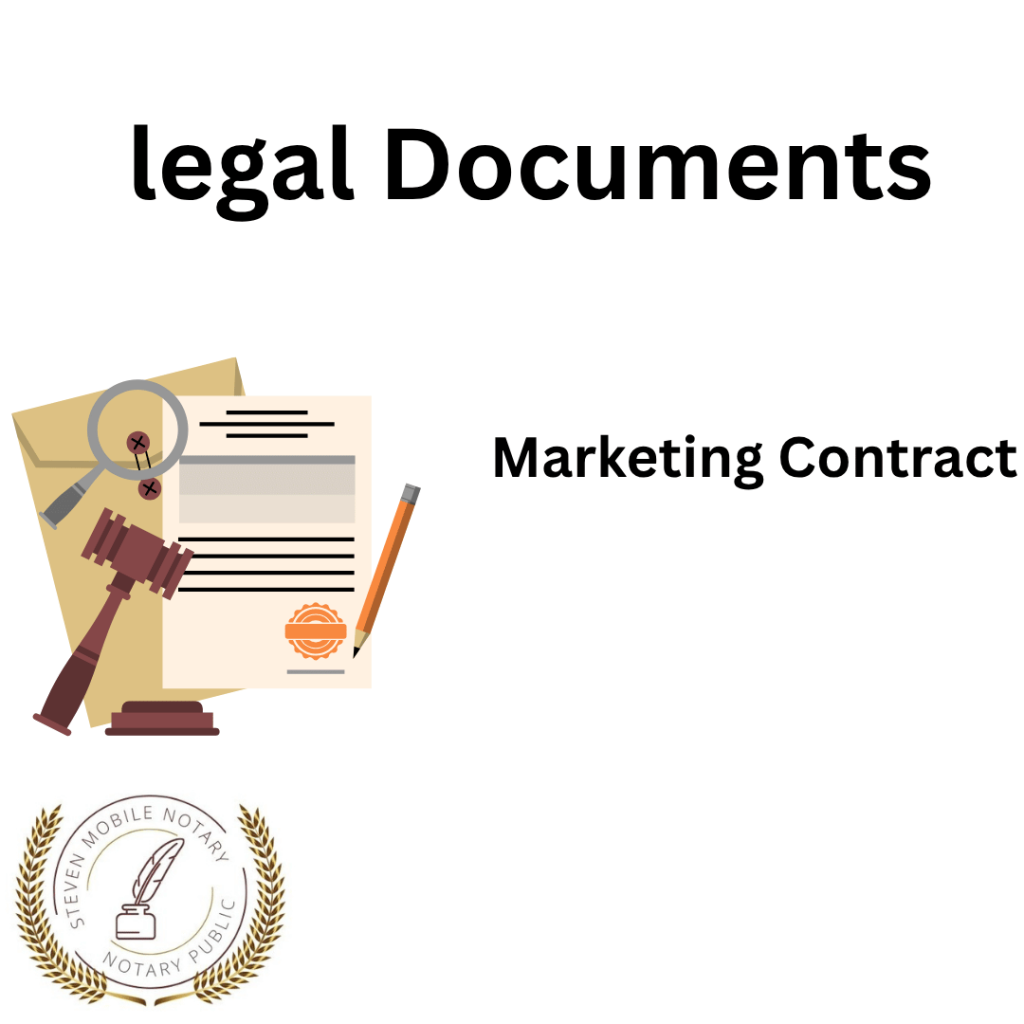 Marketing Contract legal document form for notarization and download legal documents New York Notarize