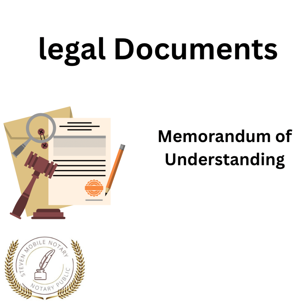 Memorandum of Understanding legal document form for notarization and download legal documents New York Notarize