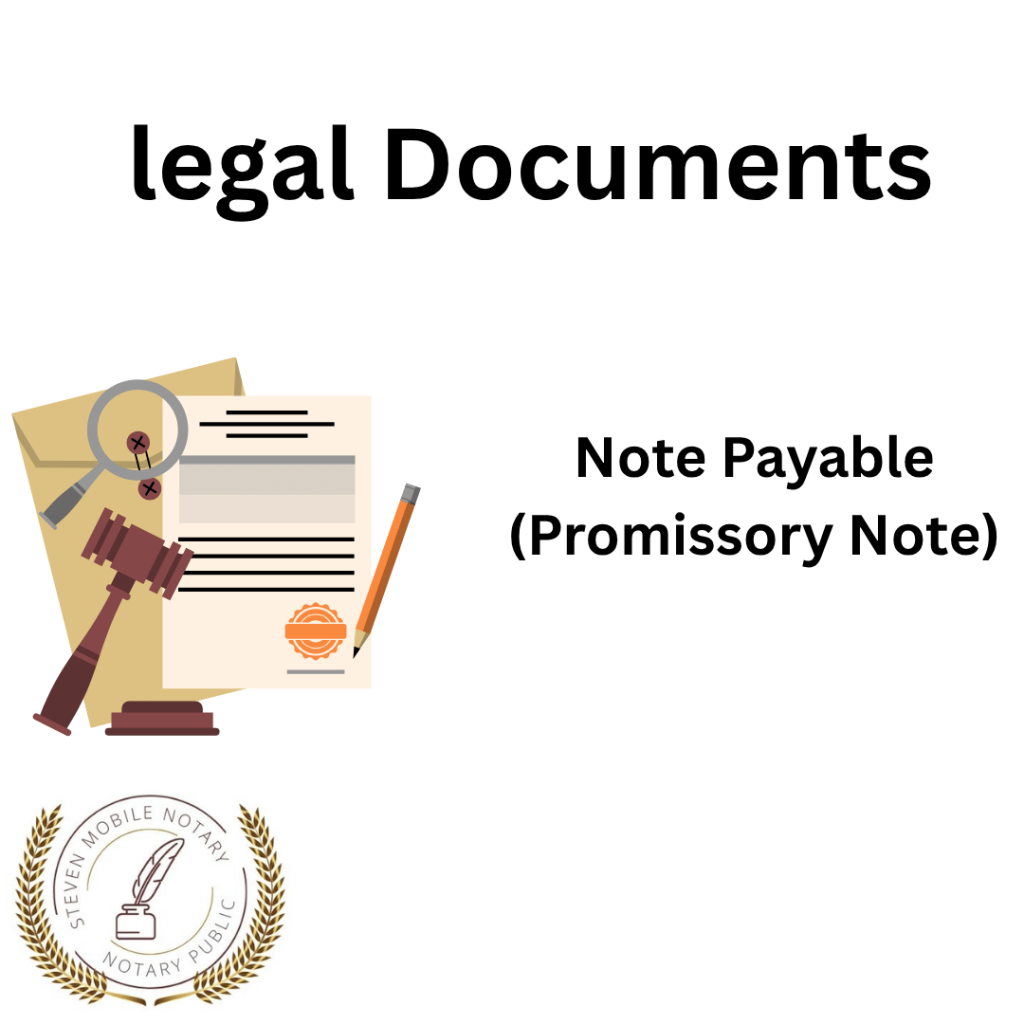 Note Payable (Promissory Note) legal document form for notarization and download  legal documents New York Notarize
