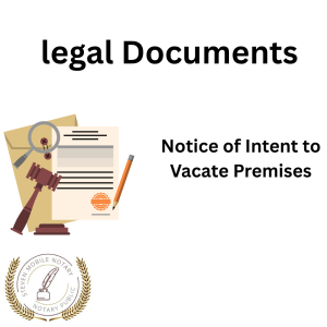 Notice of Intent to Vacate Premises legal document form for notarization and download  legal documents New York Notarize