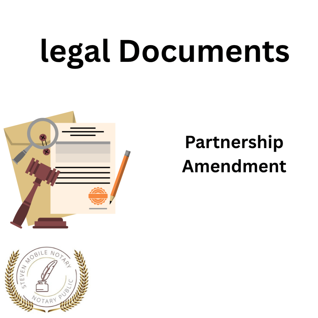 Partnership Amendment legal document form for notarization and download legal documents New York Notarize