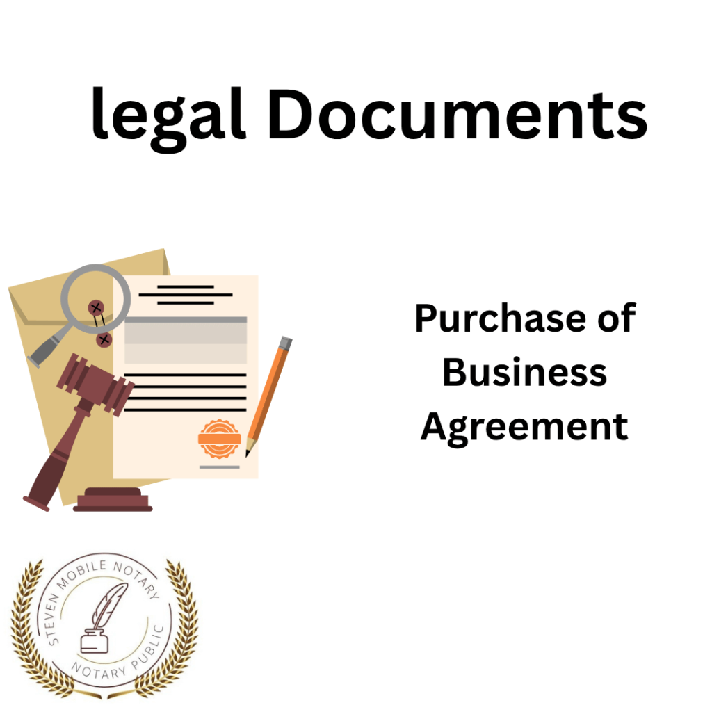 Purchase of Business Agreement legal document form for notarization and download legal documents New York Notarize