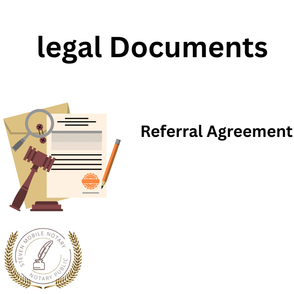 Referral Agreement legal document form for notarization and download legal documents New York Notarize