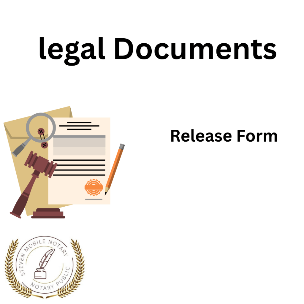 Release Form legal document form for notarization and download legal documents New York Notarize