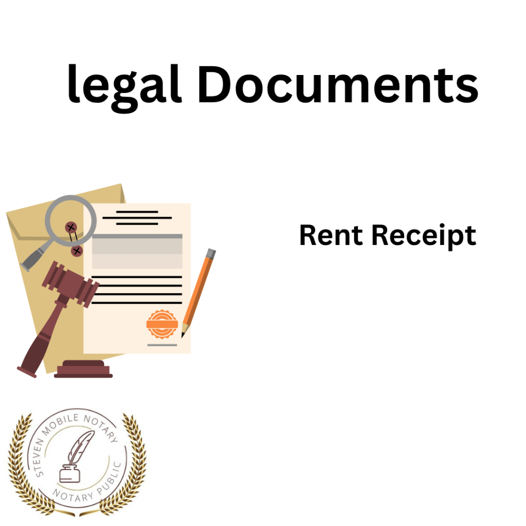 Rent Receipt legal document form for notarization and download  legal documents New York Notarize