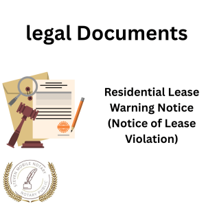 Residential Lease Warning Notice (Notice of Lease Violation) legal document form for notarization and download  legal documents New York Notarize