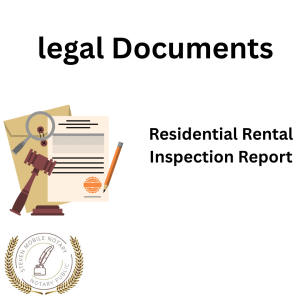 Residential Rental Inspection Report legal document form for notarization and download  legal documents New York Notarize