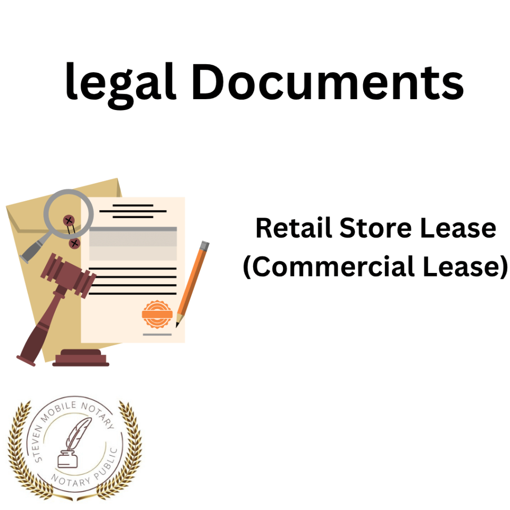 Retail Store Lease (Commercial Lease) legal document form for notarization and download  legal documents New York Notarize