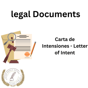 Carta de Intensiones - Letter of Intent legal document form for notarization and download  legal documents New York Notarize