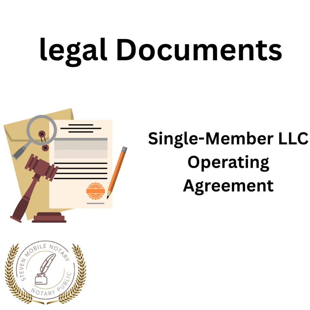 Single-Member LLC Operating Agreement legal document form for notarization and download  legal documents New York Notarize