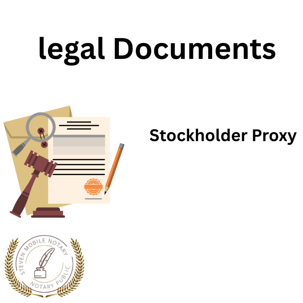 Stockholder Proxy legal document form for notarization and download  legal documents New York Notarize