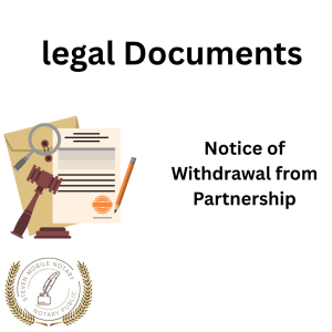 Notice of Withdrawal from Partnership legal document form for notarization and download  legal documents New Jersey Notarize