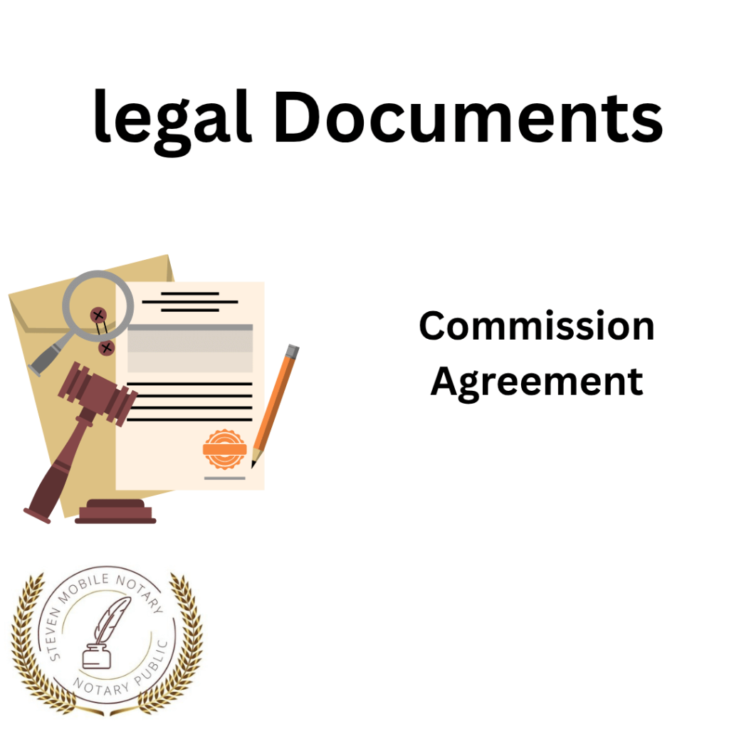Commission Agreement legal document form for notarization and download  legal documents New York Notarize