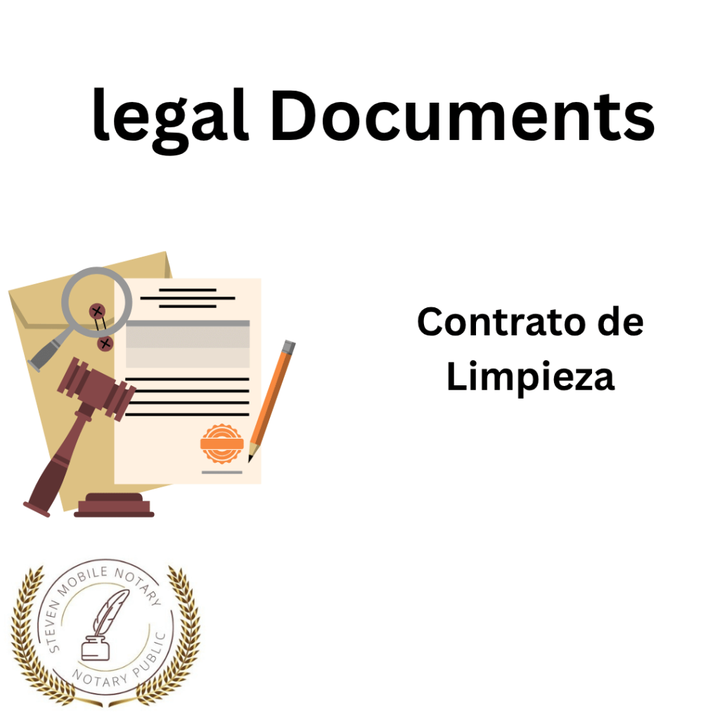 Contrato de Limpieza legal document form for notarization and download legal documents New York Notarize
