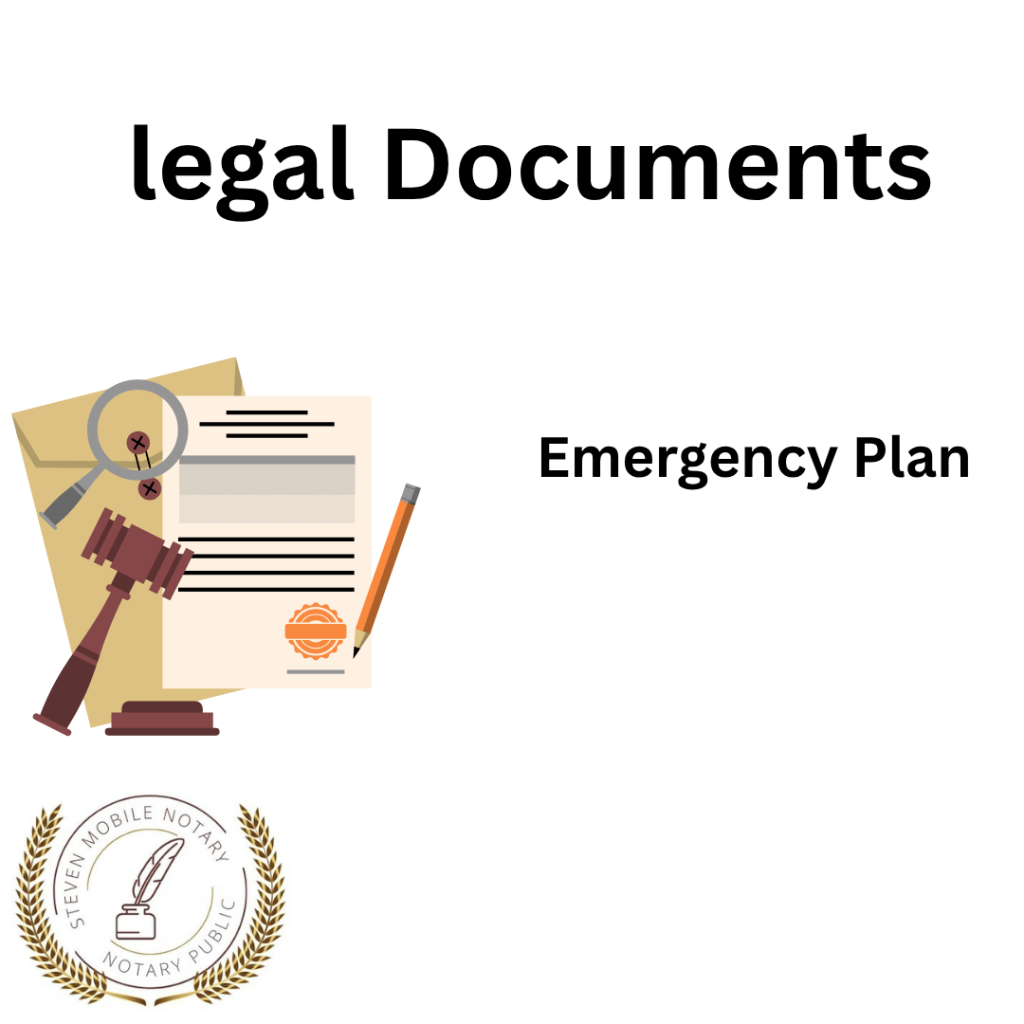 Emergency Plan legal document form for notarization and download  legal documents New York Notarize