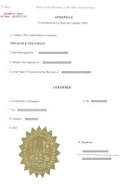 Apostille Connecticut document near 