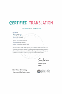 Certified Document translations near me