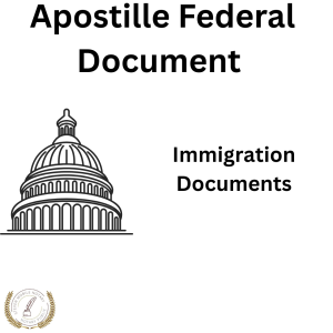 Immigration Documents,Immigration Documents Apostille – Federal Authentication,"Get your immigration documents apostilled through our federal authentication service in Washington, D.C. Fast and reliable processing.",Immigration Documents,$99 per document,3–4 weeks,PDF or Hard Copy,Yes for non-Hague countries,"apostille, immigration documents, federal apostille service, immigration-documents-apostille, washington d.c. apostille",Immigration documents issued by U.S. agencies are necessary for legal residency applications or citizenship abroad.,To comply with foreign immigration or embassy document standards.,"Notarize your immigration documents with us to ensure smooth processing for visas, residency, and citizenship abroad.","Immigration attorneys, foreign consulates, or government offices handling visa or residency cases.",U.S. Citizenship and Immigration Services (USCIS).,Yes. Most countries require certified and apostilled copies for immigration processing.,Image of a certified Immigration Documents used for federal apostille in New York,"Our team provides certified apostille services for your immigration documents. We specialize in apostille, federal apostille service. This document is typically requested by Immigration attorneys, foreign consulates, or government offices handling visa or residency cases. and is usually issued by U.S. Citizenship and Immigration Services (USCIS).."