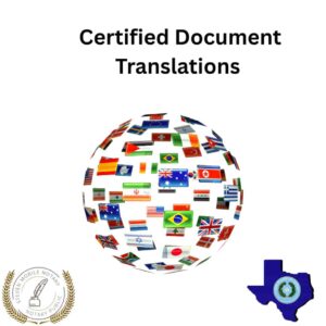 Certified Document Translation Texas