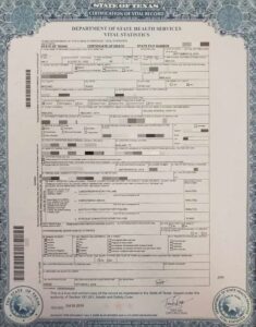 Texas Death Certificate Apostille
