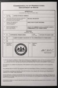 Pennsylvania apostille services near me