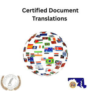 Certified Document Translation Maryland
