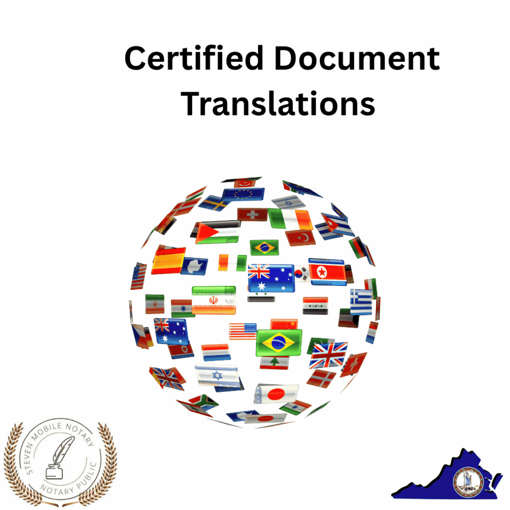 Certified Document Translation Virginia