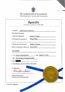 Massachusetts Apostille