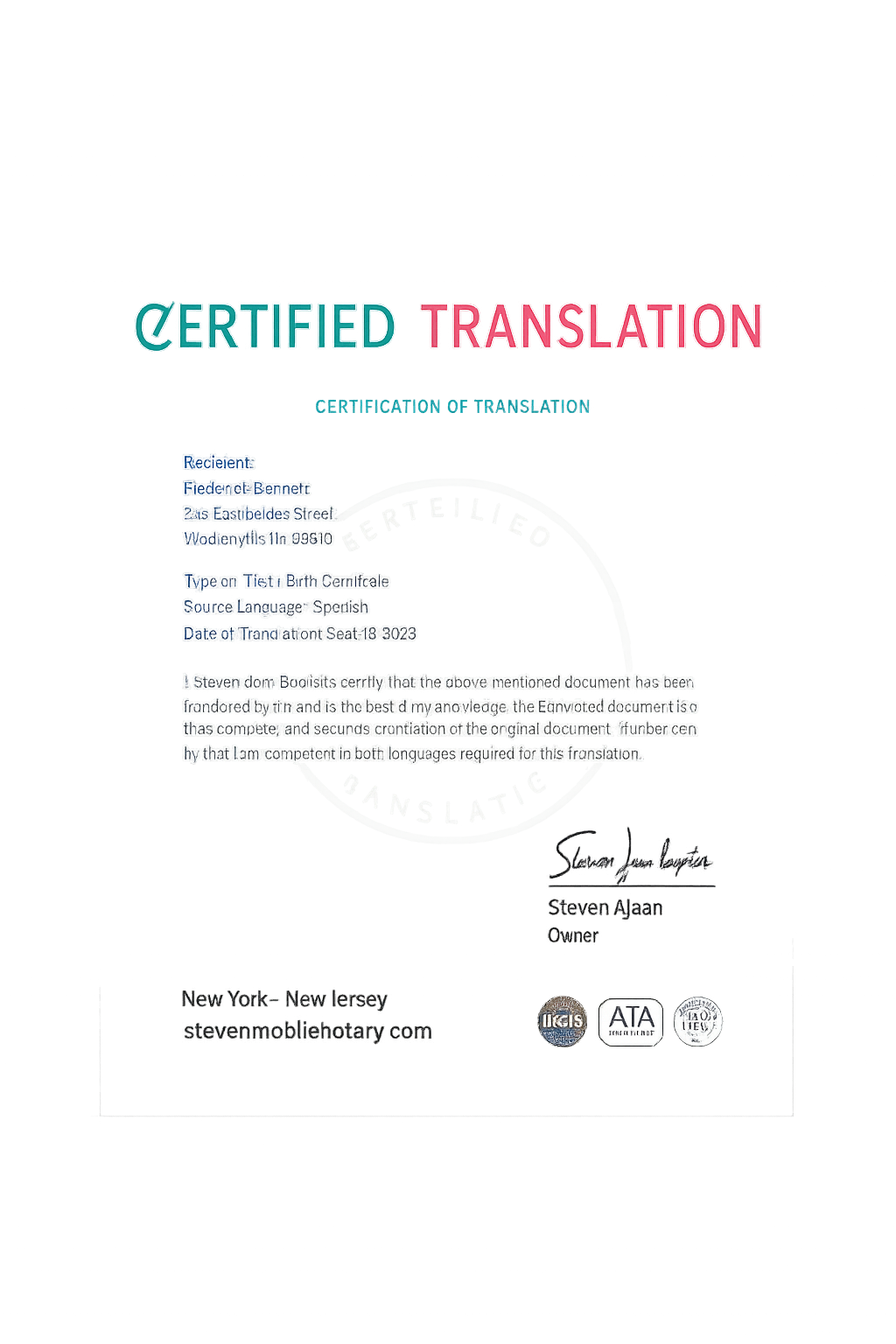 Power of Attorney,Certified Power of Attorney Translation Services,